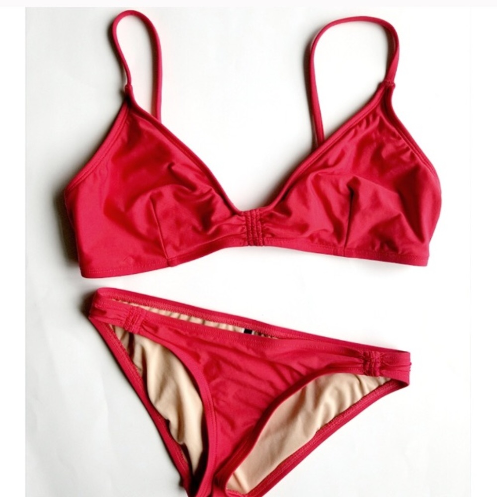 J. Crew gathered French bikini
